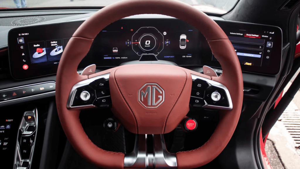 MG Cyberster Car 2026 Interior, Ventilated Steering